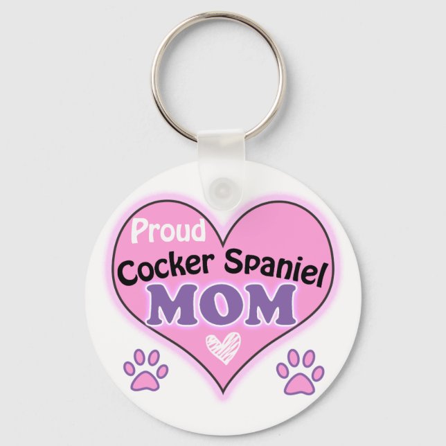 Llavero Orgullosa Cocker Spaniel Mom (Anverso)