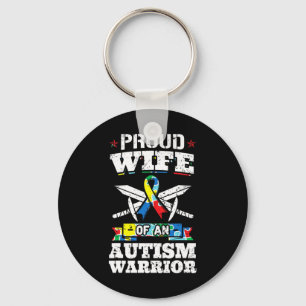 Llavero Orgullosa Esposa De Un Guerrero Del Autismo Concie