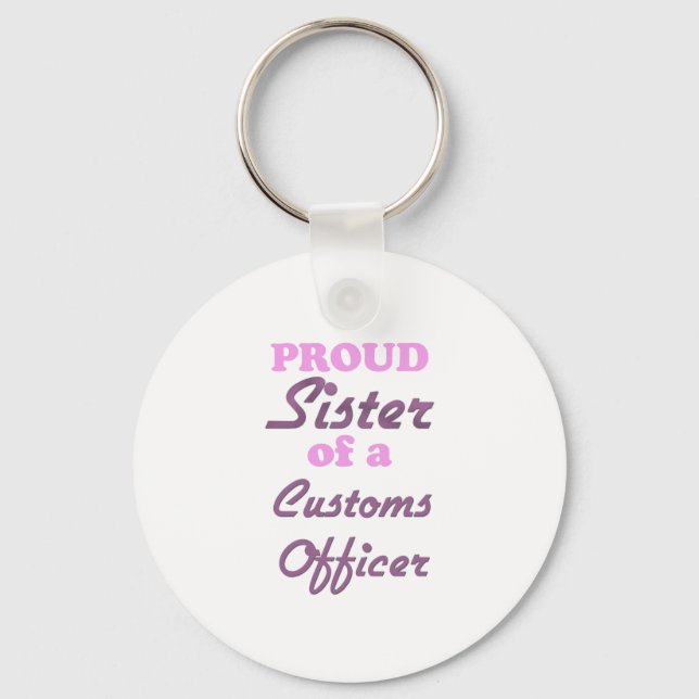 Llavero Orgullosa hermana de un funcionario de Personaliza (Anverso)