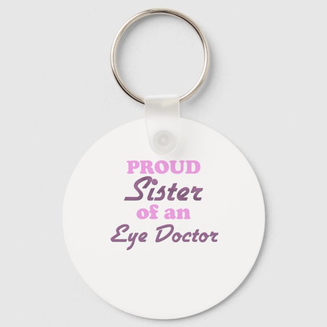 Llavero Orgullosa hermana de un Médica de ojos (Anverso)