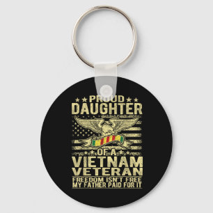 Llavero Orgullosa Hija De Vietnam Veterano Ejército De Ban