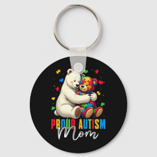 Llavero Orgullosa madre autista Oso Conciencia del autismo