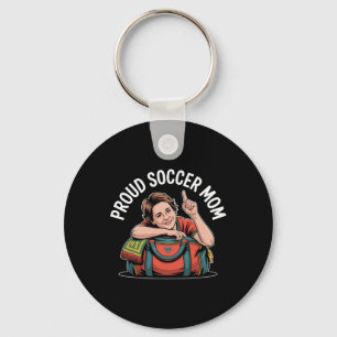 Llavero Orgullosa Mamá De Fútbol Hincha Alegre Apoyo Para