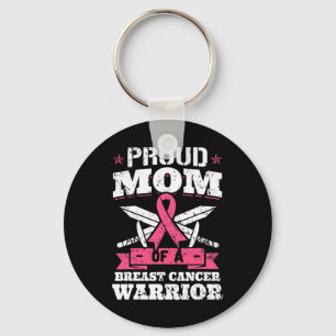 Llavero Orgullosa Mamá De La Conciencia Rosa De La Guerrer