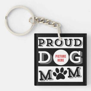 Llavero Orgullosa Mamá de Perro Personalizada Amante de la