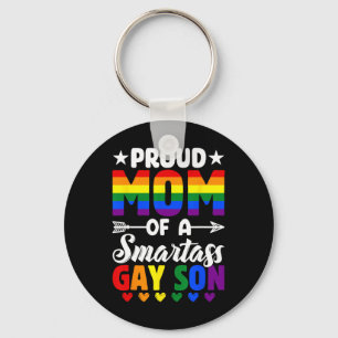 Llavero Orgullosa Mamá De Un Hijo Gay Inteligente Lgbtq Co