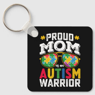 Llavero Orgullosa Mamá De Una Familia Guerrera Del Autismo