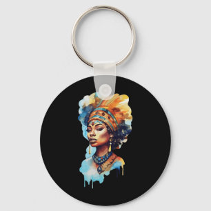 Llavero Orgullosa mujer afroamericana nativa espiritual me