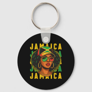 Llavero Orgullosa mujer negra afrojamaicana patriótica Jam
