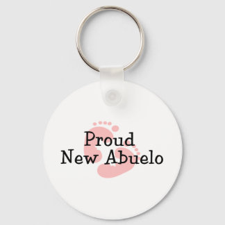 Llavero Orgullosa Nueva Abuelo Huellas de Bebé Niña