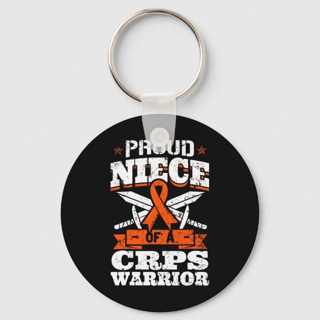 Llavero Orgullosa sobrina De La Cinta De Concienciación Rs (Anverso)