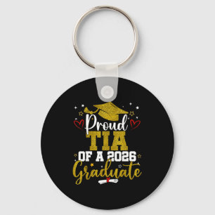 Llavero Orgullosa tía de un graduado de la clase de 2026
