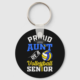 Llavero Orgullosa Tía De Un Graduado Superior De Voleibol