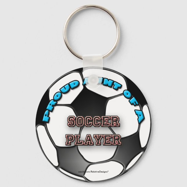 Llavero Orgullosa Tía de un keychain de jugador de fútbol (Anverso)