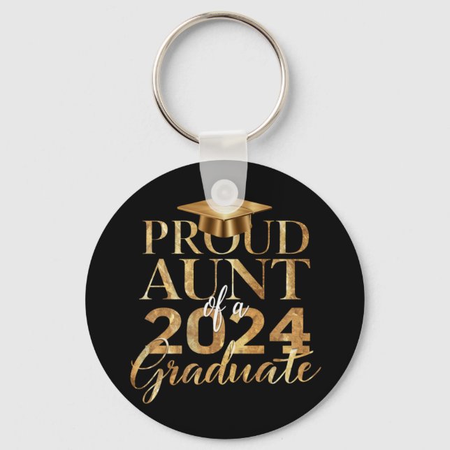 Llavero Orgullosa tía de una clase de graduación superior  (Anverso)