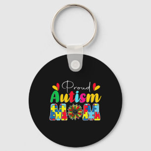 Llavero Orgulloso Autismo Mamá Conciencia Girasol