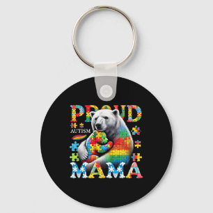 Llavero Orgulloso autismo que mamá tiene amor familia de c