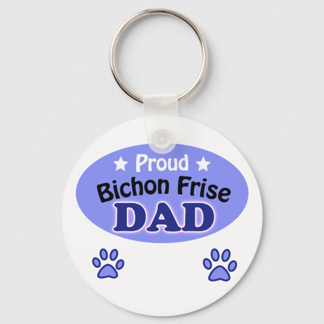 Llavero Orgulloso Bichon Frise Dad (Anverso)