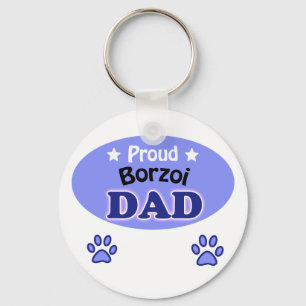 Llavero Orgulloso Borzoi Dad