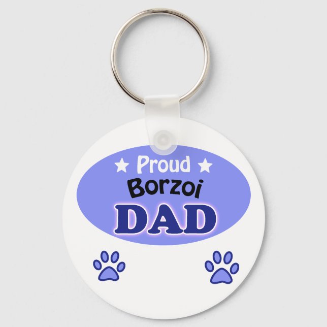 Llavero Orgulloso Borzoi Dad (Anverso)