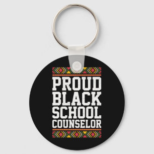 Llavero Orgulloso consejero escolar afroamericano negro
