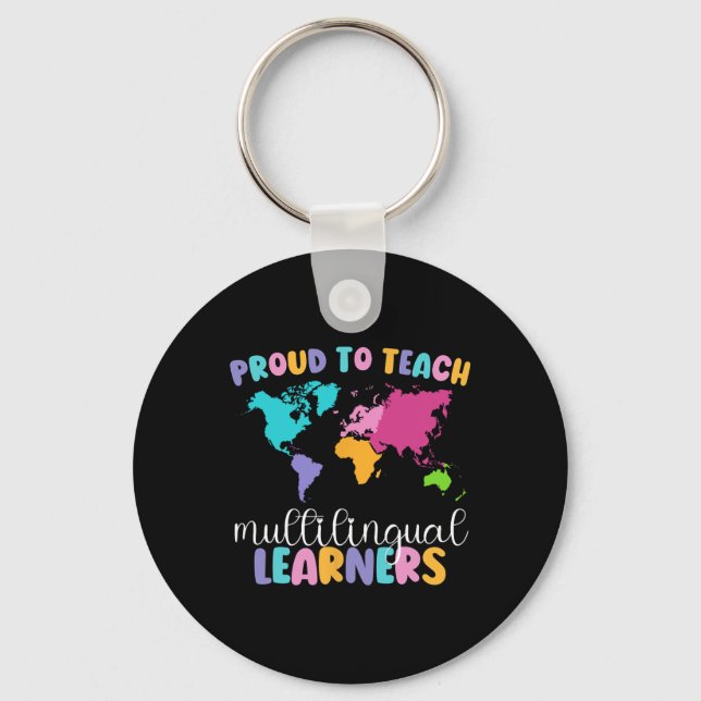 Llavero Orgulloso de enseñar inglés como segundo idioma a  (Anverso)