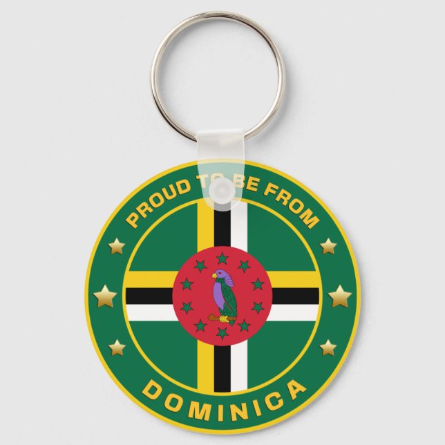 Llavero Orgulloso De Ser De Dominica (Anverso)