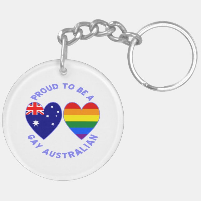 Llavero Orgulloso de ser gays, banderas australianas del c (Izquierda Bajo)