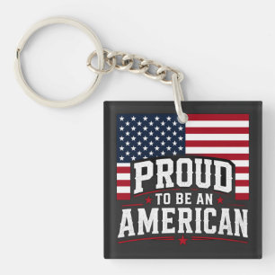 Llavero Orgulloso De Ser Un Americano Patriótico Bandera D