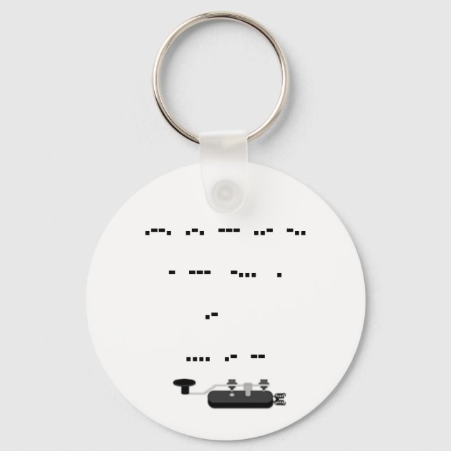 Llavero Orgulloso De Ser Un Ham Morse Code Keychain (Anverso)