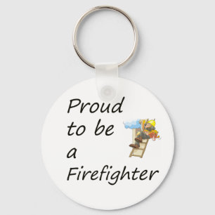 Llavero orgulloso de ser una copia para bomberos