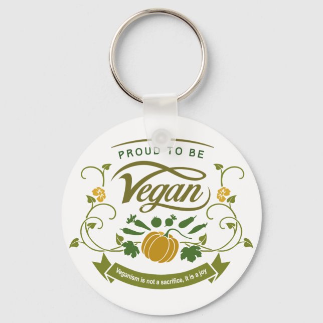 Llavero Orgulloso de ser vegan (Anverso)