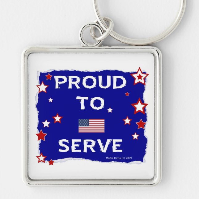 Llavero Orgulloso De Servir (Frente)