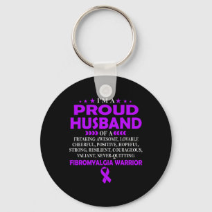 Llavero Orgulloso Esposo Del Guerrero De Fibromialgia T
