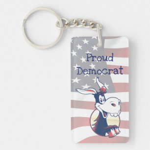 Llavero Orgulloso Fiesta político demócrata Donkey Keychai