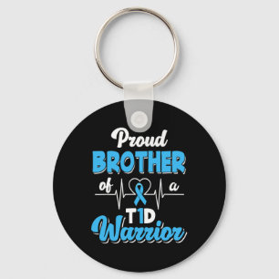 Llavero Orgulloso Hermano De Un Guerrero Del T1d Diabetes 