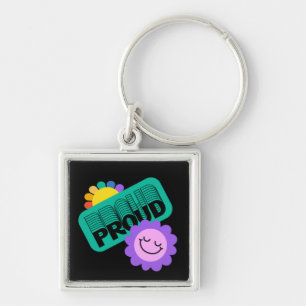 Llavero Orgulloso. LGTB+Orgullo. Amo del arcoiris con gira