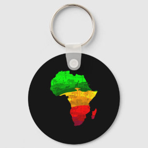 Llavero Orgulloso mapa de áfrica verde amarillo rojo orgul