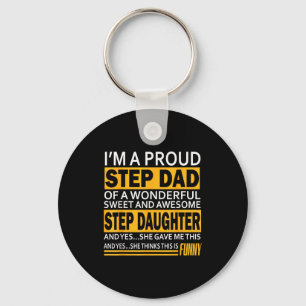 Llavero Orgulloso padrastro regalo del Día del Padre para
