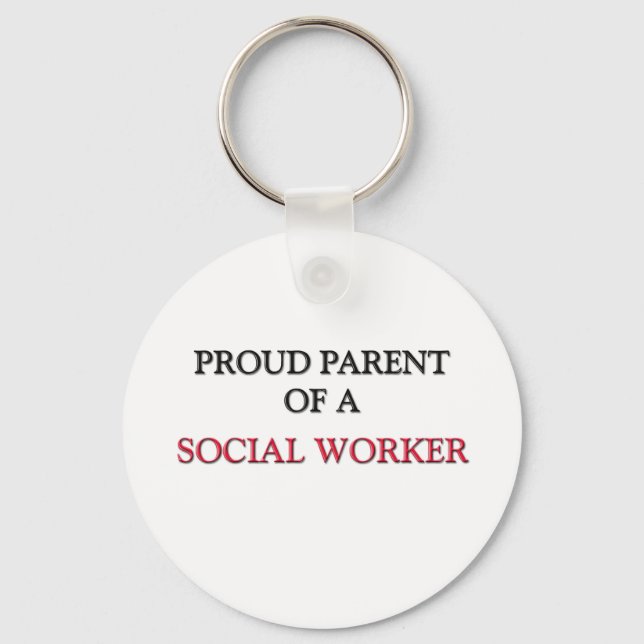 Llavero Orgulloso Padre De Un Trabajador Social (Anverso)