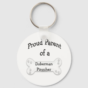 Llavero Orgulloso padre de una cadena de claves Doberman P