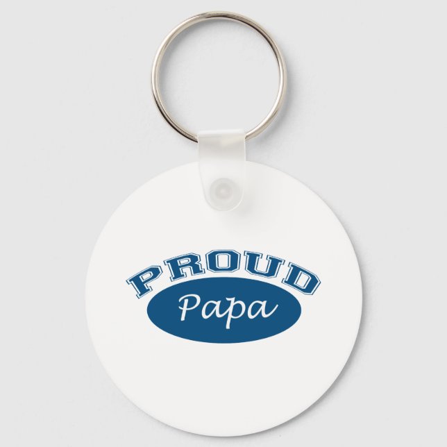 Llavero Orgulloso papá (azul) (Anverso)