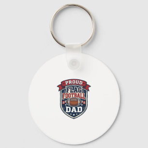 Llavero Orgulloso Papá de Fútbol Americano Insignia Patrió
