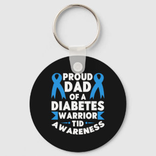 Llavero Orgulloso Papá De Un Guerrero De La Diabetes Tipo 