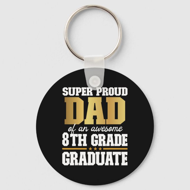 Llavero Orgulloso Papá De Un Impresionante Graduado De Oct (Anverso)