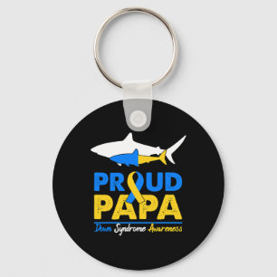 Llavero Orgulloso Papá Tiburón Día de Conciencia del Síndr