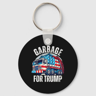 Llavero Orgulloso partidario de la basura de Trump Basura