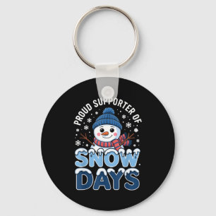 Llavero Orgulloso partidario de los días de nieve Muñeco d