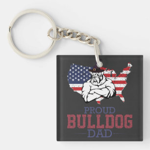Llavero Orgulloso perro Bulldog papá, regalo del Día del P