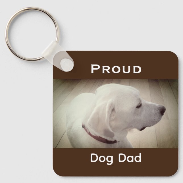 Llavero Orgulloso perro papá Dark Brown (Anverso)